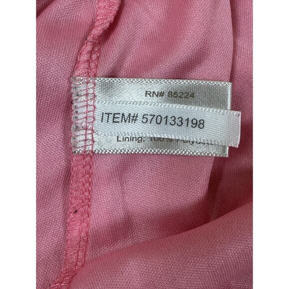 Boston Proper Pink Tank A-line Cami Women's SZ XL Tank Top Mesh Lace Lined EUC - Picture 6 of 8